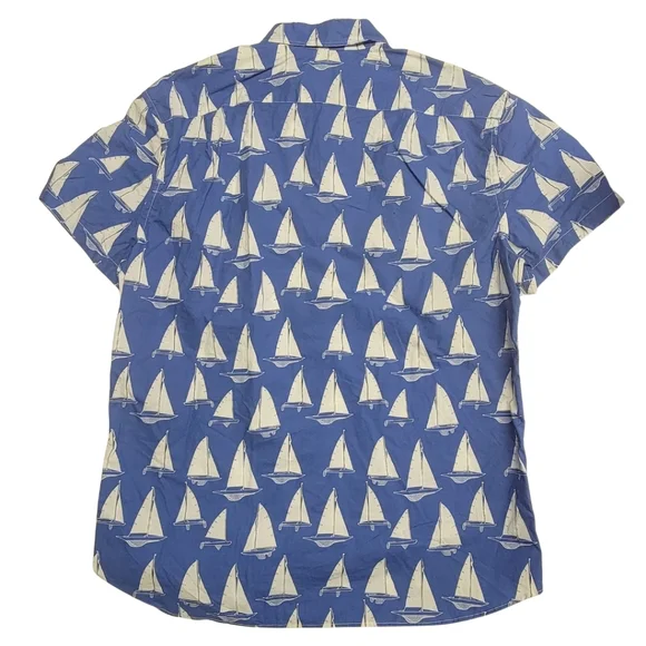 J. Crew Nautical Sailboat Short Sleeve Button Down Shirt - Picture 3 of 8